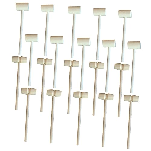 Toddmomy 20 Stück Mini Holzhammer für Multifunktionale Holzschlägel zum Kuchenklopfen und Sicher und Leicht für Kreative Bastelprojekte von Toddmomy