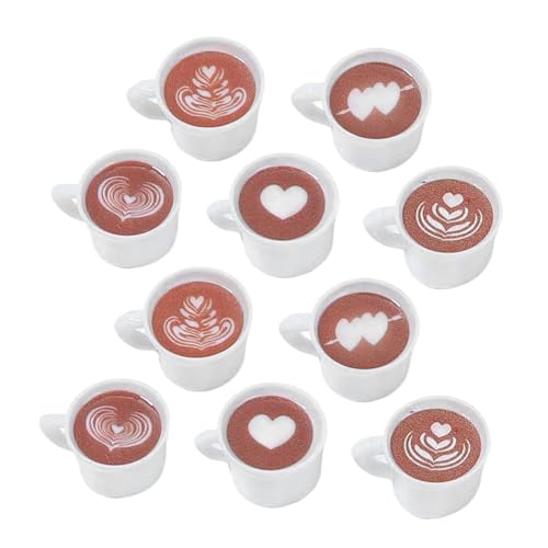 Toddmomy 20 Stück Mini-kaffeetasse Winzige Tassen Miniatur-puppenhauszubehör Miniatur-Dinge Puppenhaus-szenerie-Requisiten Puppenhaus-miniaturen Mini-puppenhaus- Mini-Dinge Harz Weiß von Toddmomy