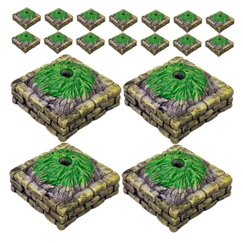 Toddmomy 20 Stück Miniatur Baumstandbasis aus Resin für DIY Sandtisch und Garten Deko Realistische Vegetation Verarbeitung für Landschaftsdekoration und Modellbau von Toddmomy