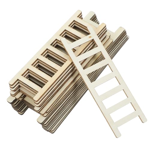 Toddmomy 20 Stück Miniatur Holzleiter Teilig Unbemalt Puppenhaus Zubehör DIY Mini Möbel Dekoration für Kreative Projekte für Realistische Miniatur Szenen Toddmomy 20 Stück Miniatur Holzleiter Teilig Unbemalt Puppenhaus Zubehör DIY Mini Möbel Dekoration für Kreative Projekte für Realistische Miniatur Szenen von Toddmomy