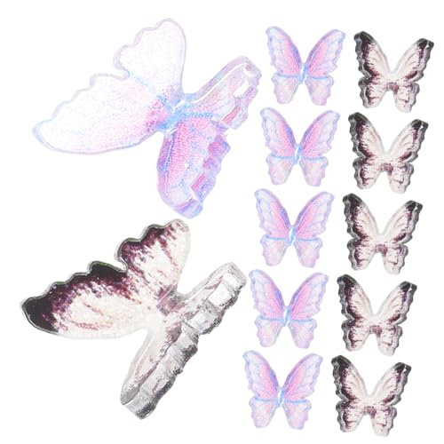 Toddmomy 20 Stück Miniatur Schmetterlinge Realistische Resin Figuren für Puppenhaus Dekoration DIY Garten Landschaft Bunte Mini Butterflies für Kreative Projekte von Toddmomy