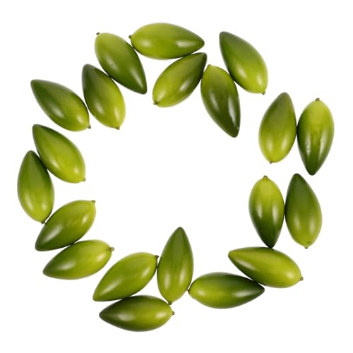 Toddmomy 20 Stück Olivenimitat Künstliche Früchte Lebensechtes Fruchtmodell Lebensechte Fruchtmodelle Simulation Olivenfrucht Simulation Obstdekor Olivenornament Hochdruck-polyethylen Green von Toddmomy