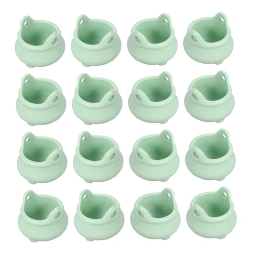 Toddmomy 20 Stück Rauchen Dekoration Winziger Kesseltopf Ding Miniatur Halloween-hexentopf Party Mini-Kessel Gastgeschenke Drinnen Server Plastik Green von Toddmomy