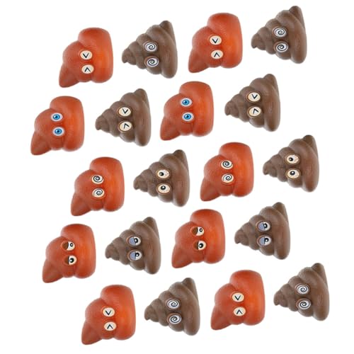 Toddmomy 20 Stück Realistische Poop Streichspielzeuge Lustige Party Requisiten für Erwachsene Flexibel und Unzerreißbar für Halloween und Aprilscherze von Toddmomy