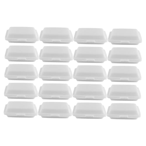 Toddmomy 20 Stück Schachtel Mini -Lunchbox -Modell Miniaturboxen für Dollhouse Kuchenboxen zum Mitnehmen Mini-Hausmöbel- Miniaturfood Lunchboxen Plastik Weiß von Toddmomy