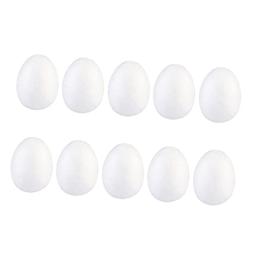 Toddmomy 20 Stück Teiliges DIY Styroporei Weiß für Ostern Bastelset zum Bemalen und Dekorieren für Festival Dekoration und Familienaktivitäten von Toddmomy