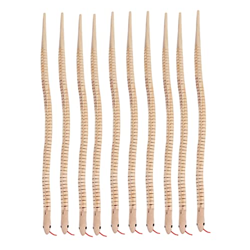 Toddmomy 20 Stück Teiliges Flexibles Holzschlangen für Realistische Halloween Dekoration und Partybedarf Sicheres Naturholz für Streiche und Familieninteraktionen von Toddmomy