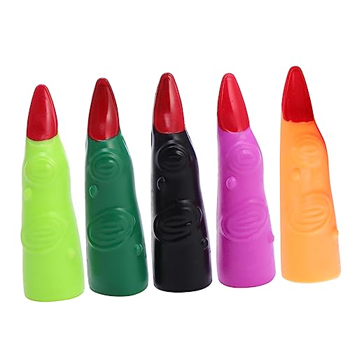 Toddmomy 20 Stück Teiliges Halloween Nagel Cover für Cosplay Gruselige Fingerverlängerung Schwarz Orange Dunkelgrün und Hellgrün für Maskeraden und Halloween Dekoration von Toddmomy