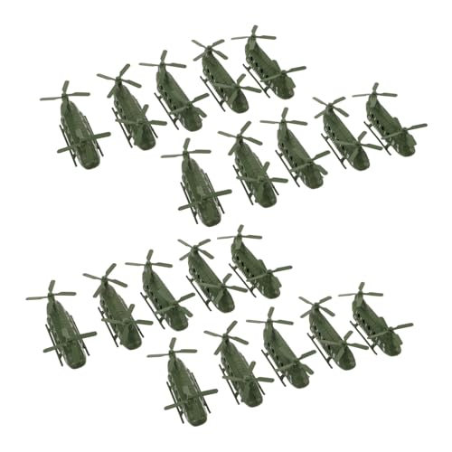 Toddmomy 20 Stück Teiliges Hubschrauber Modellflugzeuge für Jungen Mädchen Militärische Transporthubschrauber Miniatur für Kinderzimmer Sandtisch Dekoration von Toddmomy