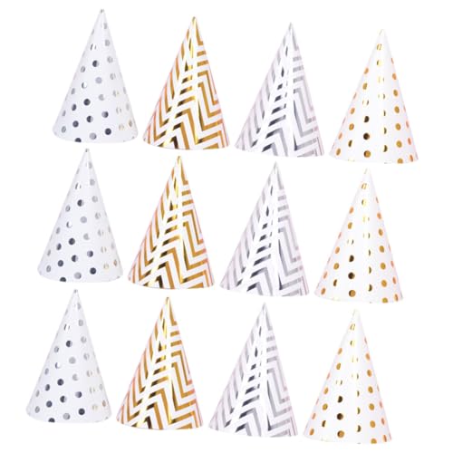 Toddmomy 20 Stück Teiliges Kindergeburtstags Partyset mit Papierkegelhüten Niedliche Geburtstagskappen mit Plüschbommel und Pailletten Wiederverwendbar Leicht Geeignet für von Toddmomy