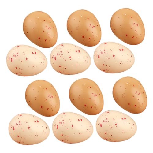 Toddmomy 20 Stück Teiliges Künstliche Hühnereier Realistisch Gesprenkelt für DIY Osterdekorationen Gärten und Frühlingskränze Vielseitig Verwendbar als Vasenfüller und Bastelmaterial von Toddmomy