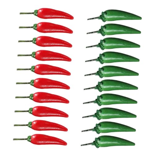 Toddmomy 20 Stück Teiliges Mini Chili Paprika Realistische Künstliche Chilischoten Dekorative Puppenhaus Lebensmittel Bauernhaus Deko Langlebige Kunstpflanzen für Küche und Party Toddmomy 20 Stück Teiliges Mini Chili Paprika Realistische Künstliche Chilischoten Dekorative Puppenhaus Lebensmittel Bauernhaus Deko Langlebige Kunstpflanzen für Küche und Party von Toddmomy