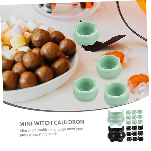 Toddmomy 20 Stück Teiliges Mini Kessel Halloween Dekoration Mini DIY Mikro Landschafts Ornamente für Party Tischdeko Schwarz von Toddmomy