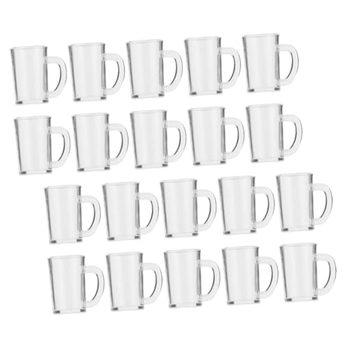 Toddmomy 20 Stück Teiliges Miniatur Bierkrug Puppenhaus Zubehör Realistische Mini Beer Cups aus Robustem Resin Dekorative Mini Haus Accessoires für DIY Fotografie Vielseitige Puppenhaus von Toddmomy