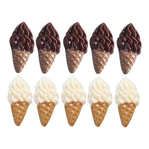 Toddmomy 20 Stück Teiliges Miniatur Eiscreme Modell aus Widerstandsfähigem Resin Handgefertigte DIY Charms für Puppenhaus Dekoration Realistische Farbgestaltung für Detailreiche Miniatur von Toddmomy