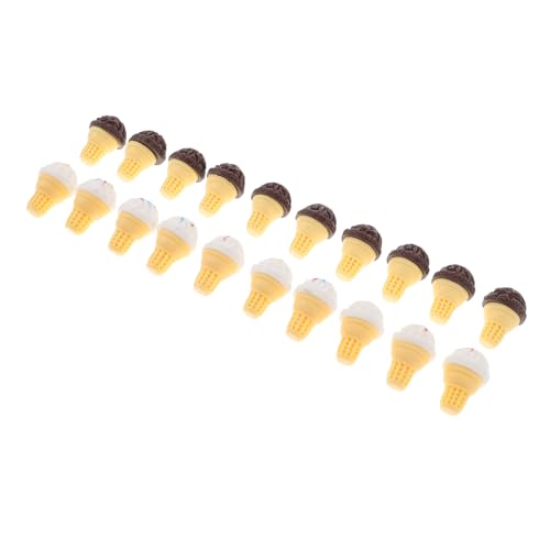 Toddmomy 20 Stück Teiliges Miniatur Eiscreme Modelle aus Harz Realistische Dekoration für Puppenhäuser DIY Zubehör für Kreative Szenen und Mini Landschaften von Toddmomy