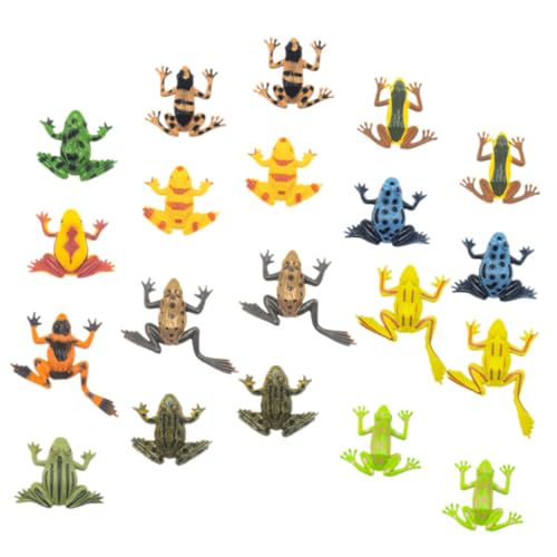 Toddmomy 20 Stück Teiliges Miniatur Frosch Figuren Lebensnahe Kleine Tiermodelle Detailreiche Miniatur Garten Dekoration für DIY Landschaft Partybeutelfüllung und Ostereier Deko von Toddmomy