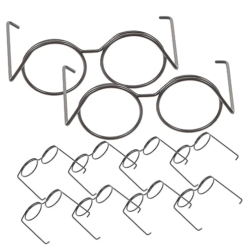 Toddmomy 20 Stück Teiliges Puppenbrille Runde Metallbrille ohne Gläser Elegante Miniatur Deko für Puppenhaus für Bastelprojekte und Rollenspiele von Toddmomy