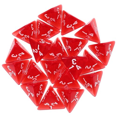 Toddmomy 20 Stück Teiliges Transparente Rote Acryl Würfel Leichte Zahlenwürfel für Klassenzimmer Rollenspiele Brettspiele und Partyaktivitäten Kompakt und Langlebig für Vielseitigen von Toddmomy