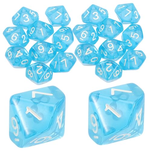 Toddmomy 20 Stück Teiliges Transparentes Zahlenwürfel Brettspiele Matheunterricht und Rollenspiele Langlebige Acryl Würfel in Blau Tischspiele und Lernaktivitäten von Toddmomy