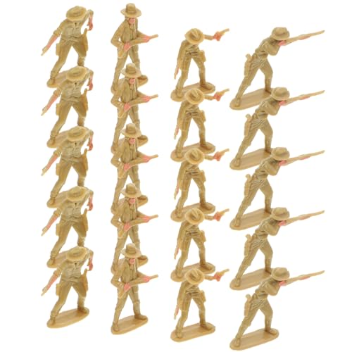 Toddmomy 20 Stück Teiliges Western Cowboy Figuren aus Robustem Miniatur Modelle für Sandtisch Dekoration und Tischdeko Realistische Cowboy Statuen für Rollenspiele und Heimdekoration von Toddmomy