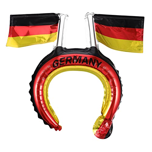 Toddmomy 20 Stück WM -Kopfschmuckflagge Fußball-Party-Stirnbänder Accessoires für Partyfrisuren stirnband Ballongas Ballon-Stirnbänder aus Aluminiumfolie Fußballstadbänder von Toddmomy