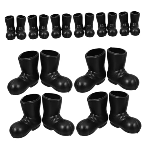 Toddmomy 20 Stück Weihnachts Stiefel Modell Mini-Schuhe Miniatur-Schuhe Sport Black von Toddmomy