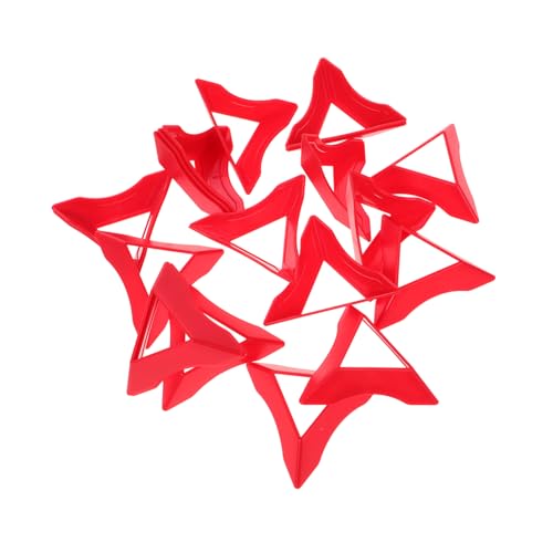 Toddmomy 20 Stück Zauberwürfelhalter Gebäude Puzzle Cube-Display-Stativ Stand dreibein stativ Dreiecksbasis Go-Kart-Gastank Absperrventil der Waschanlage Champion-Generator Plastik rot von Toddmomy