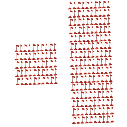 Toddmomy 200 Sätze Sandtisch Rote Fahne DIY Rennflaggen Aus Kunststoff Markierungsfahnen Modell Mit Roter Flagge Markierungsfähnchen Aus Kunststoff Rote Flagge Mini Spielzeugzimmer Plastik von Toddmomy
