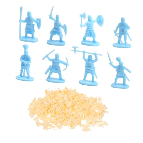 Toddmomy 200 Stück Mini Soldatenfiguren aus Kunststoff Mittelalterliche Krieger Modelle Detailreiche Miniatur Dekoration für Garten Büro und Spiel Realistische Ritter Action Figuren von Toddmomy