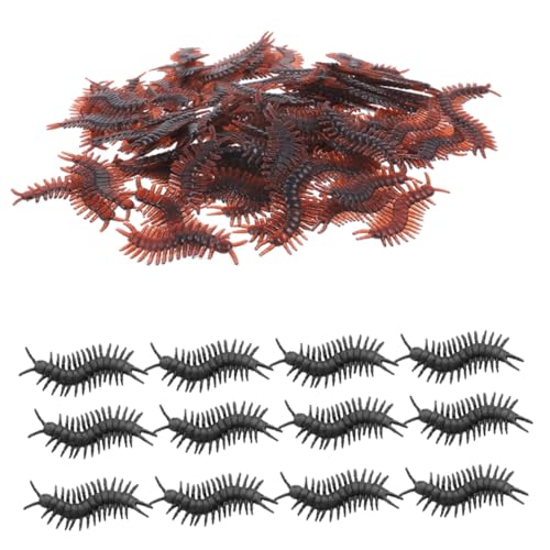 Toddmomy 200 Stück Realistische Vielbeiner Simulation Insektenmodell für Halloween Partystreiche Garten Dekorationen Leichte Figuren für Spaß und Überraschung von Toddmomy