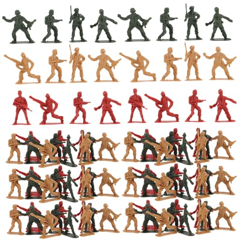 Toddmomy 200 Stück Teiliges Miniatur Armee Soldaten aus Kunststoff Kleine Militärfiguren mit Detailreicher Gestaltung Sicher und Hautfreundlich für Sandtisch Schulprojekte und Kreative von Toddmomy