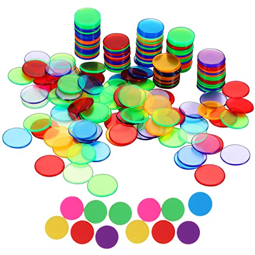 Toddmomy 200 Stück Transparente Kunststoffspielchips für Lernspiele Bingo und Glücksspiel Wiederverwendbar für Zählen und Belohnungen von Toddmomy