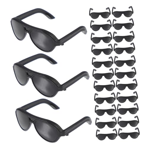 Toddmomy 200 Teiliges Mini Sonnenbrillen aus Schwarzem Kunststoff Winzige Brillen für Puppenhaus Deko DIY Kreative Verkleidung und Rollenspiele von Toddmomy