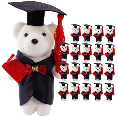 Toddmomy 20Stücke Abschlussbären für Blumenstrauß Dekoration Süße zur Graduierung für Feierlichkeiten und Einzigartiges für Freunde von Toddmomy