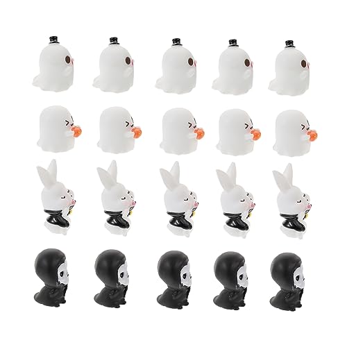 Toddmomy 20Stücke Halloween Dekofiguren Aus Harz Für DIY Heimdekoration Süße Kürbis Und Skelett Design Für Fröhliche Halloween Feiern Und Tischschmuck von Toddmomy