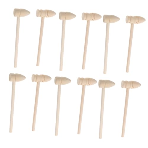 Toddmomy 20 Stück Kleiner Holzhammer für Kinder Multifunktionale Spielzeughämmer für Goldene Eier und Kuchen Sicheres Holzspielzeug für Kreativität und Koordination für und Kleinkinder von Toddmomy