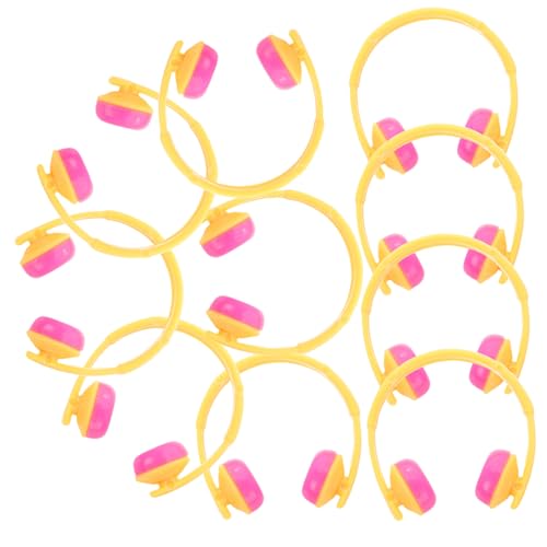 Toddmomy 20Stücke Kopfhörer Gelbe Ente Puppenhaus Dekoration Mini Headset Stilvolles Design Vielseitig Einsetzbar für Heimwerken und Miniaturprojekte von Toddmomy