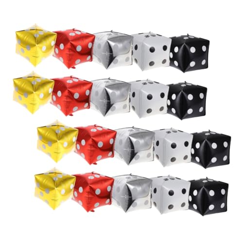 Toddmomy 20stücke Würfel Aluminium Folienballons Für -themenpartys Dekoration Gold Silber Und Rot Für Spiele Und Feiern Toddmomy 20stücke Würfel Aluminium Folienballons Für -themenpartys Dekoration Gold Silber Und Rot Für Spiele Und Feiern von Toddmomy