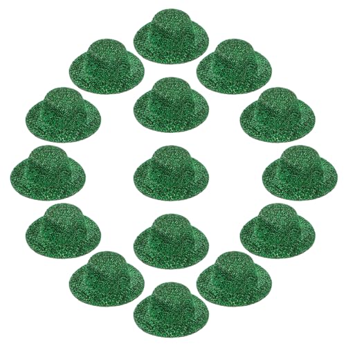 Toddmomy 20Stücke Miniatur Jazz Modelle Dekorative Mono Hüte für Puppen DIY Bastelbedarf für Puppenhaus Elegante Mini Hüte Dunkelgrün für Partys und Kreative Gestaltung von Toddmomy