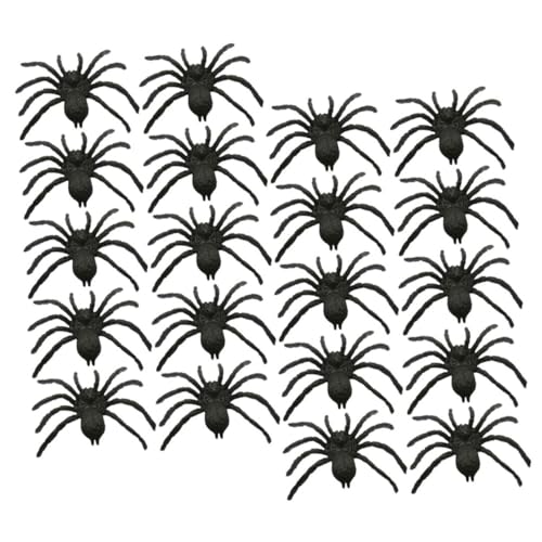 Toddmomy 20Stücke Realistische Halloween Spinnen Gefälschte Spinnen Deko für Gruselige Atmosphären Haus Büro und Partys Halloween Requisiten für Jede von Toddmomy