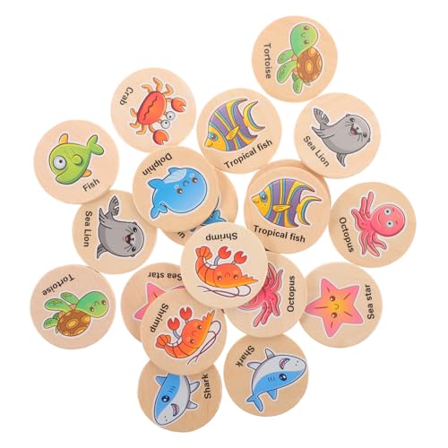 Toddmomy 20Stücke Teiliges Hölzernes Speicherspiel für Gedächtnis und Konzentrationsspiel für Kleinkinder Fördert Kognitive Fähigkeiten und Familieninteraktion für Frühkindliche von Toddmomy