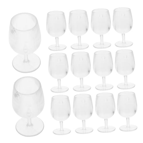 Toddmomy 20Stücke Weinkelch Teiliges Puppenhaus Dekoration Dekorative Mini Cocktailbecher Realistische Gestaltung für Mikrolandschaften Zubehör für Mini Küchen und Esszimmer von Toddmomy