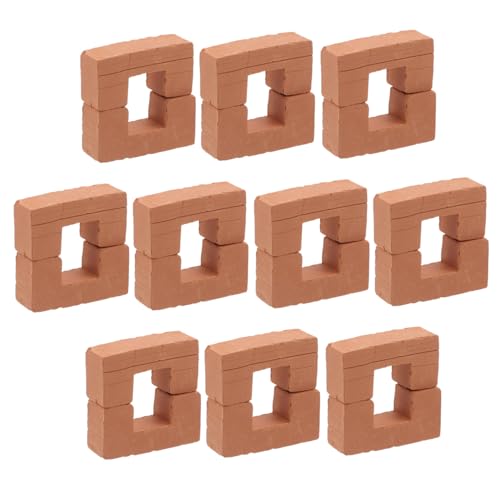 Toddmomy 20Stücke Ziegelsteine für Kreative DIY Projekte Realistische Bauklötze für Puppenhäuser Miniaturlandschaft und Garten Dekoration Fördert Kinderhandwerk und Kreativität von Toddmomy