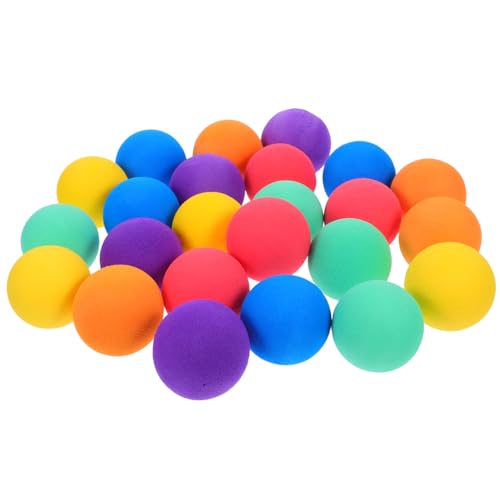Toddmomy 24 Stück Bunte Eva-Schaum Stressbälle, Mini Stressabbau-Bälle für Kinder,, 4 cm von Toddmomy