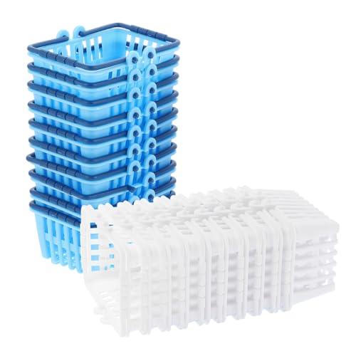 Toddmomy 24 Stück Mini Einkaufskorb Lebensmittelkorb Kinderspielzeug Supermarkt Handkorb Mini Korb Winziger Korb Einkaufskorb Kleine Körbe Für Mini Picknickkorb von Toddmomy