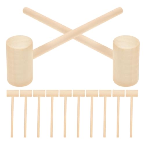 Toddmomy 24 Stück Mini Holzhämmer Natürliche Kleine Bonbonhämmer Aus Holz Werkzeuge Zum Zerkleinern Von Schokolade Basteln Partyspiel Requisiten Zubehör von Toddmomy