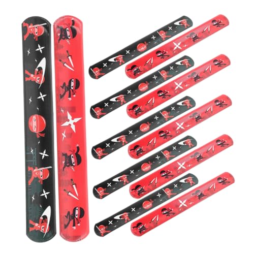 Toddmomy 24 Stück Ninja Slap Armbänder für Farbige Klatscharmbänder als Party und Dekoration für Geburtstagsfeiern und Events von Toddmomy