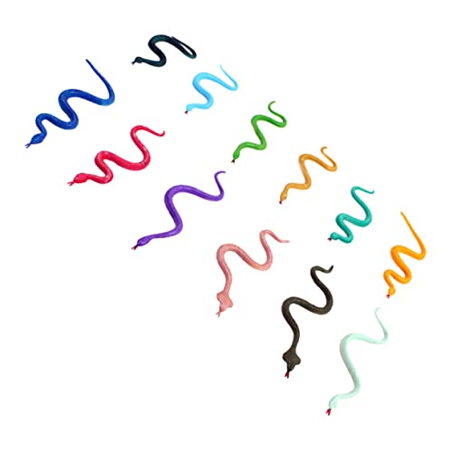 Toddmomy 24 Stück Teiliges Buntes Schlangenmodell aus Sicherem Realistische Fake Snake für Party und Festival Lustige Deko und Streichspiel Farblich Sortiert Handlich und Zufällige Farbe von Toddmomy
