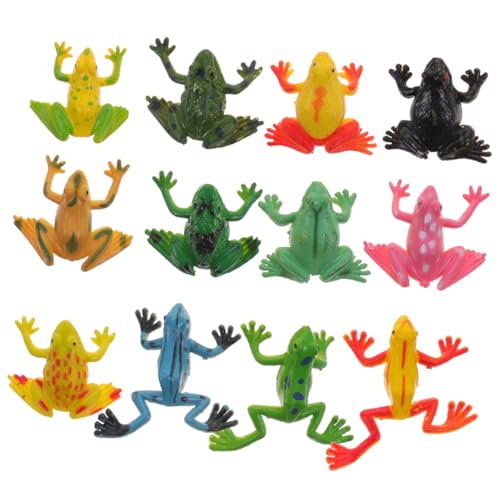 Toddmomy 24 Stück Teiliges Kleine Froschfiguren aus Robustem Material Realistische Froschspielzeuge als Kreative Dekoration für Kinderzimmer Büro und Fotorequisiten Langlebig und Farbecht von Toddmomy